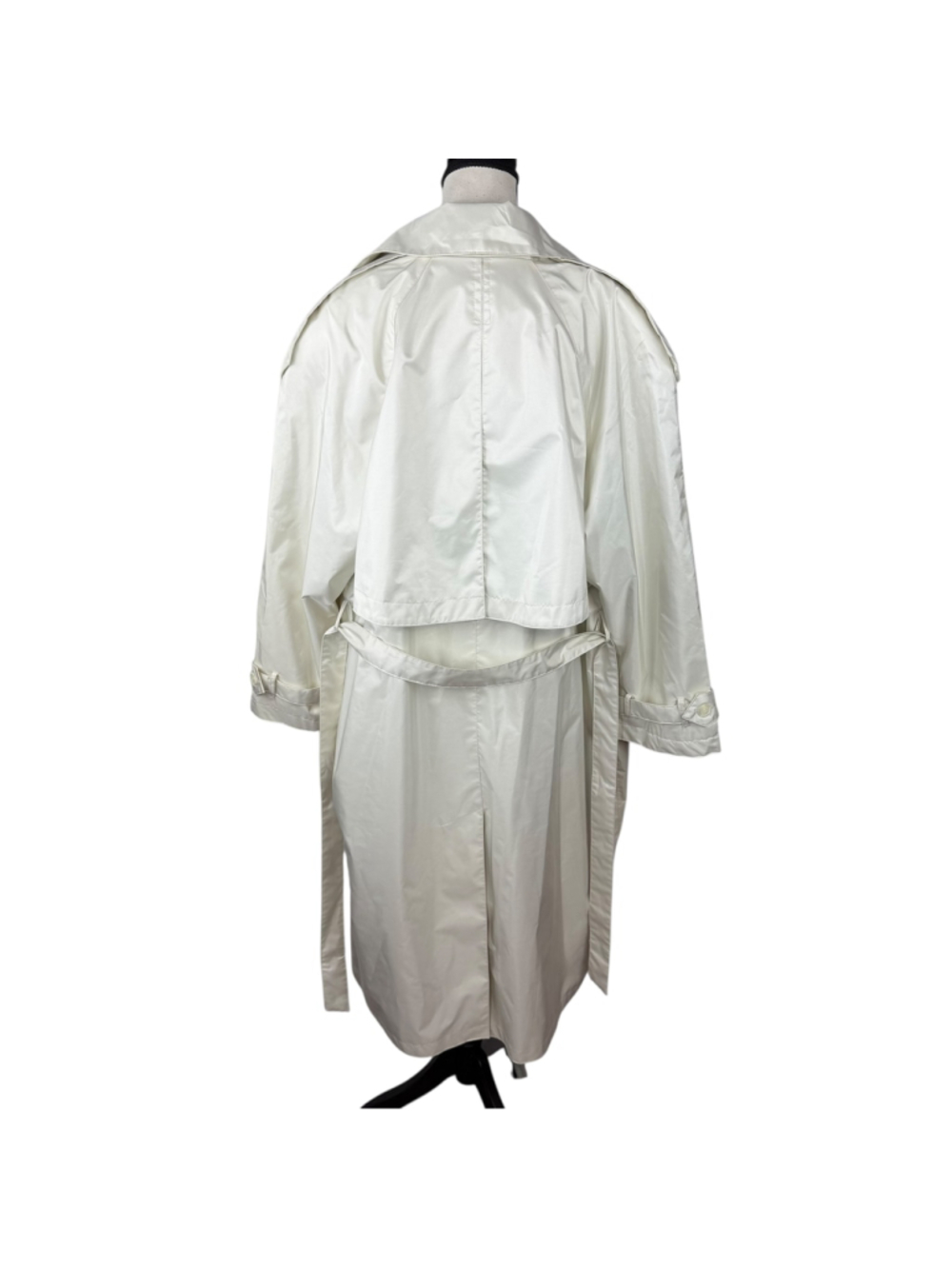Worthington Essentials Women’s L Off-White Lightweight Trench Coat Quiet Luxury - Picture 7 of 15